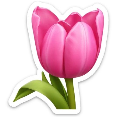 Pink tulips with a bow sticker