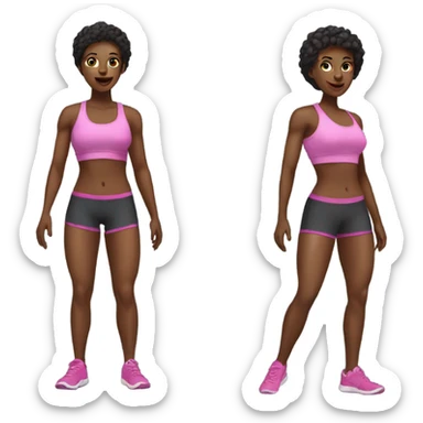 Fitness ladies sticker