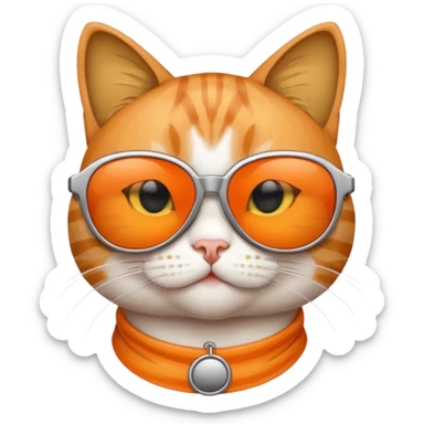 Cat with sunglasses sticker