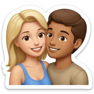 Lip kiss  bf gf sticker