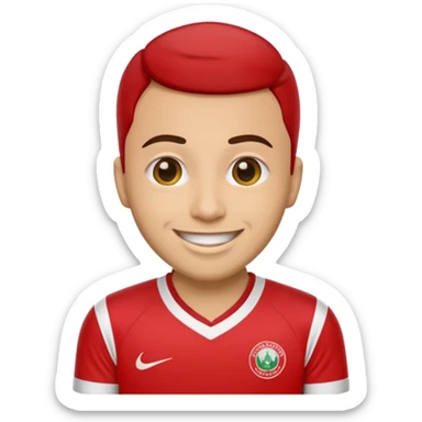 Create me an emoji that wears wydad shirt sticker