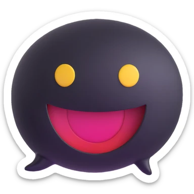 conversation bubble with a big smiley face sticker