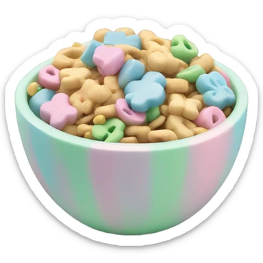 Pastel bowl full of Lucky charms  sticker