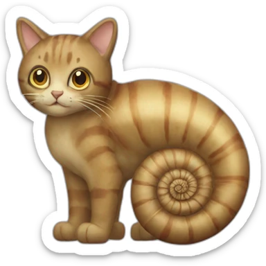 Ammonite Cat sticker