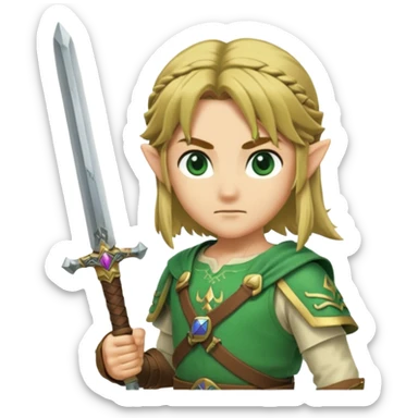 zelda Link with his sword sticker