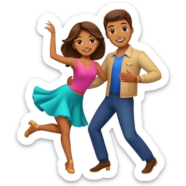 Deux personnes qui danse le zouk  sticker