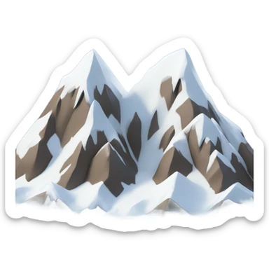 Mountain peaks sticker