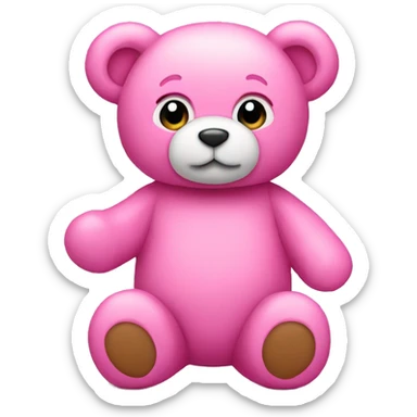 pink teddy bear sticker