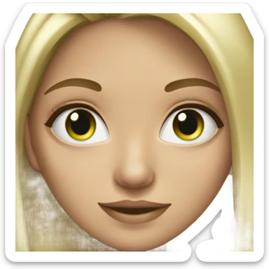 Girl with blonde highlights , green eyes, long eyelashes, nose piercing, smiling, chav  sticker