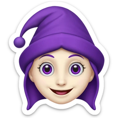 an Emoij for the character pomni from The amazing digital circus sticker