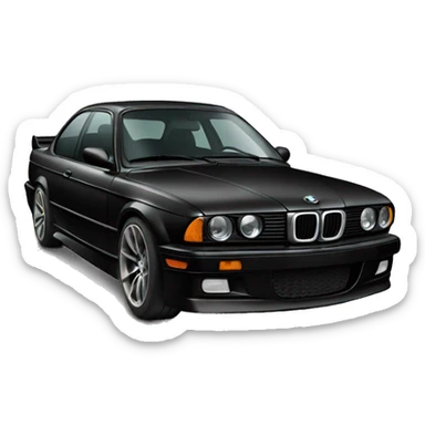 black bmw car drifting sticker