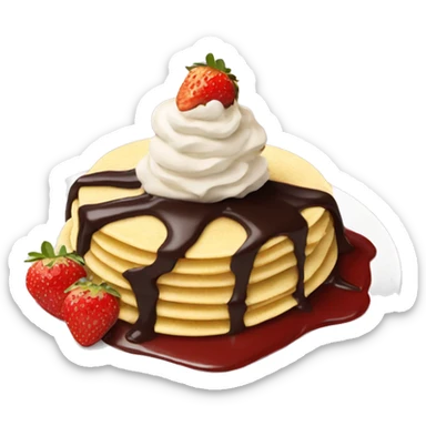 strawberry chocolate sauce crepe sticker