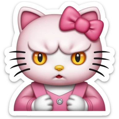 Hello Kitty als wütend aber süß  sticker