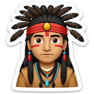 An small respectfull apache indian flagapache indian emoji respectful sticker