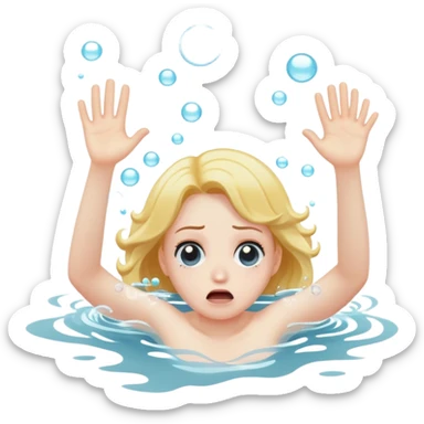 under the water drowning sticker