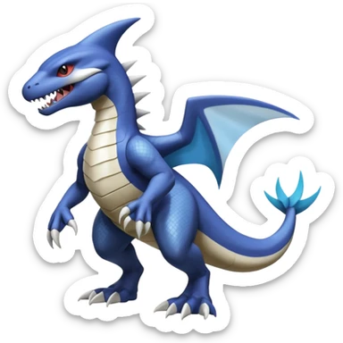 Shiny Koraidon-Latios-Marowak-Garchomp-Fakémon-hybrid-creature (full body)  sticker