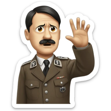 Adolf Hitler making a nazi salute sticker