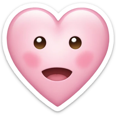 light pink heart sticker