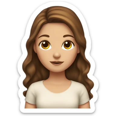 Girl with brown hair and body of a deer sticker