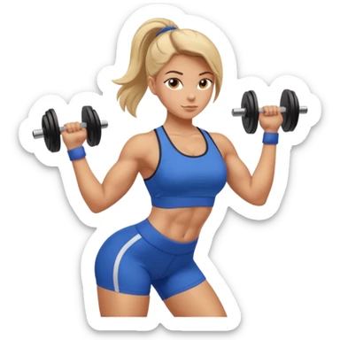 girl working out glutes with shirt on sticker