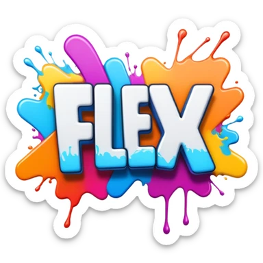 Graffiti the word flex sticker