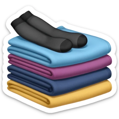 roupa dobrada meia calça sticker