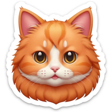 Super cute peach cat sticker