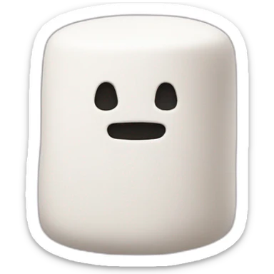 marshmallow with no face sticker