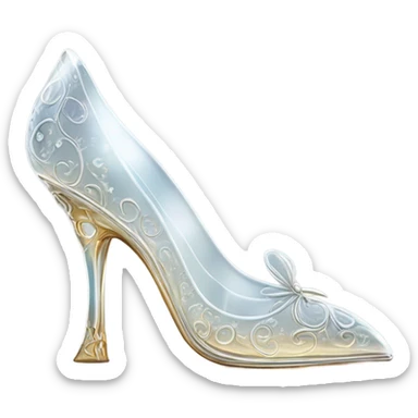 cinderella glass slipper sticker
