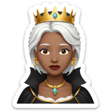 black queen with white hair sticker