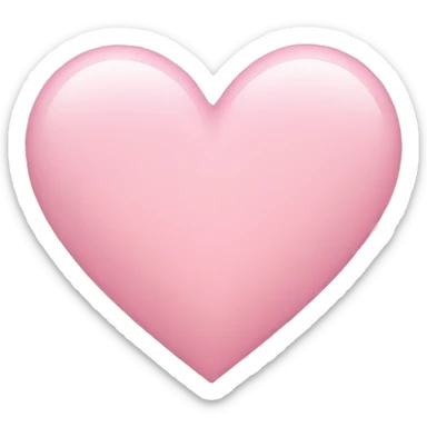 light pink heart sticker