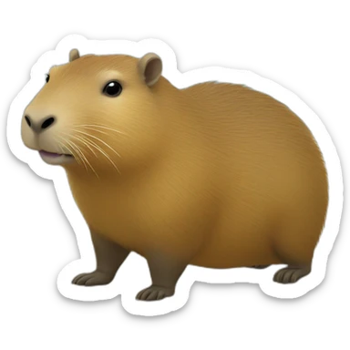capybara on the beach sticker