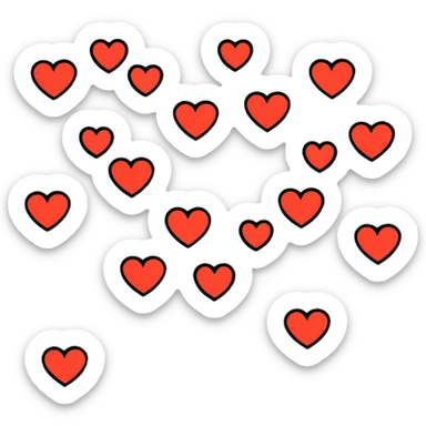 Hearts sticker