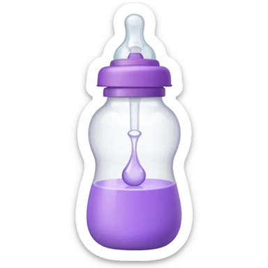 baby bottle white and purple sticker