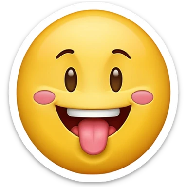emoji with tongue out sticker
