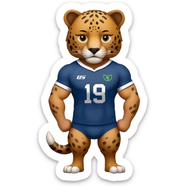 Jaguar wearing alumni rugby club t shirt  sticker