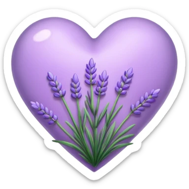Lavender heart  sticker