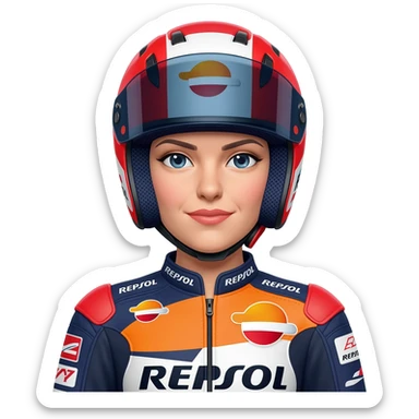 Pembalap Repsol perempuan sticker