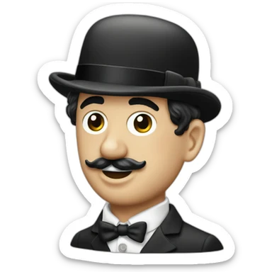 charlie chaplin kippah sticker