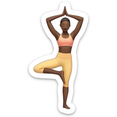 Bird of paradise yoga pose sticker