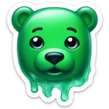 Jelly bear green sticker