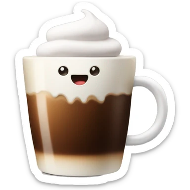 Coffee with marshmallow  sticker