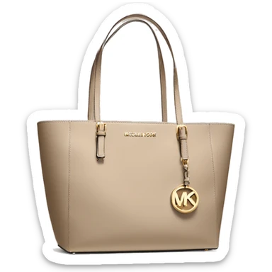 Beige Michael Kors tote sticker