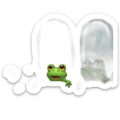 view from afar: 5 frogs fly on an airplane and look out the windows sticker