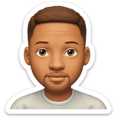 will smith with no beard sticker