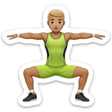 Man doing splits sticker