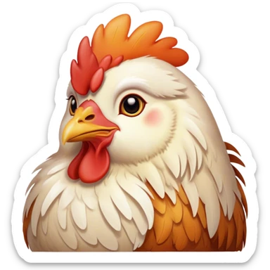 cute hen closeup sticker