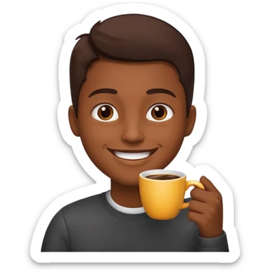 twitch emoticon of someone drinking a coffee sticker
