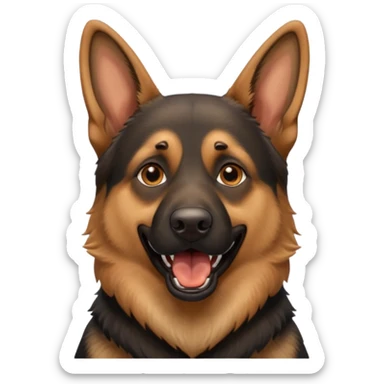 german shepard head only barkingg mouth open fully sticker
