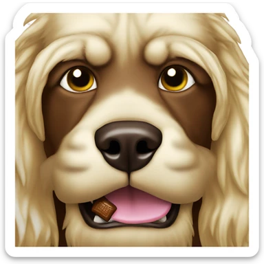 dog the bounty hunter eating a bounty chocolate  sticker